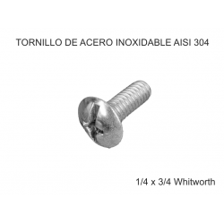 TORNILLO ACERO INOXIDABLE 1/4 x ¾