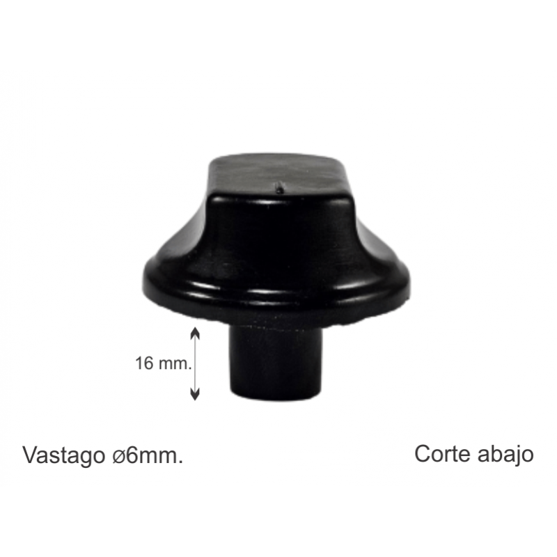 DOMEC CLASSIC NEGRO CORTE ABAJO CUELLO LARGO 6MM.